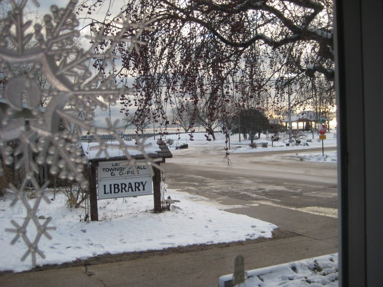 Icy Winter morning at the library